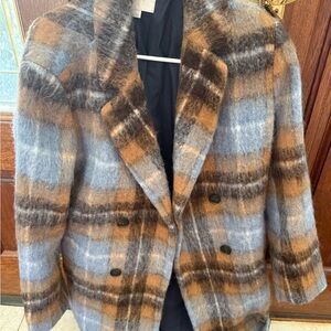 LOFT Multicolor Wool-Blend Coat